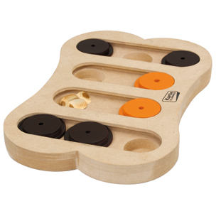 Houten brain train puzzel voor de hond apollo