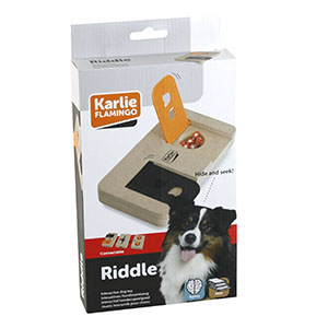 Houten brain train puzzel voor de hond riddle