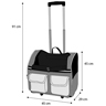 trolley flamingo blauw dubbel - Afbeelding 2