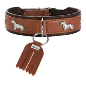 hunter munchen teckel halsband kleur cognac bruin