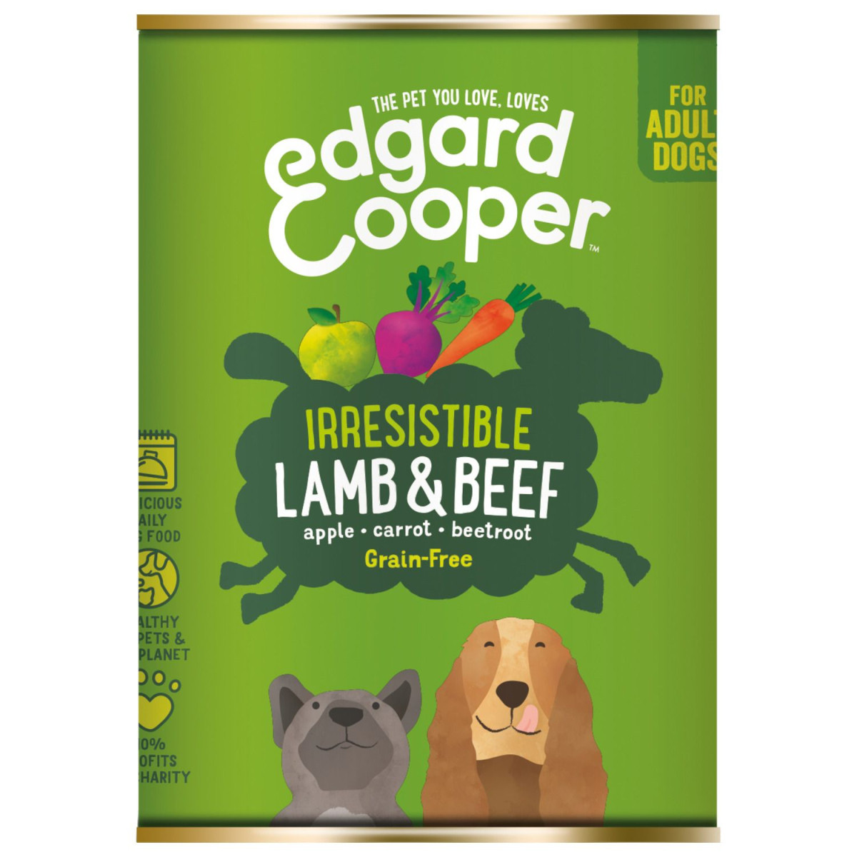 edgar en cooper blik lam en rundvlees 400 gram graanvrij